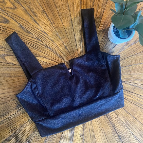 Evolutionary women’s Coordinating Shimmer Cropped Top size Large - Picture 2 of 7